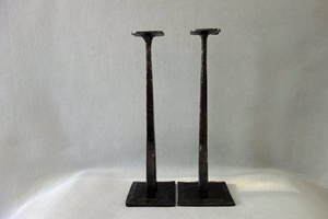 Juego de 2 Portavelas de Hierro Forjado a Mano, Decoración Metálica Negra para el Hogar, Duradera y Hecha a Mano - Product Image 2