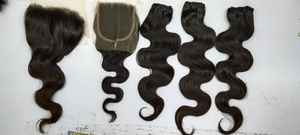 Cheveux humains vierges Body Wave 100% doux et soyeux fermetures à lacets 7x7 frontal 13x6 pour de longues perruques et extensions de cheveux de fête sans perte - Product Image 4