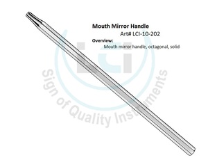 Espejo de boca dental de acero inoxidable manual con mango y soporte Nipkon, equipo dental de metal - Product Image 2