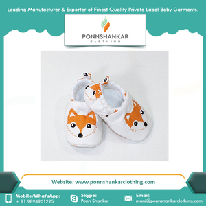 Meilleur prix 100% chaussons en coton biologique pour nouveau-nés pour garçons filles hiver été avec semelle intérieure en cuir supérieure tricotée - Product Image 6