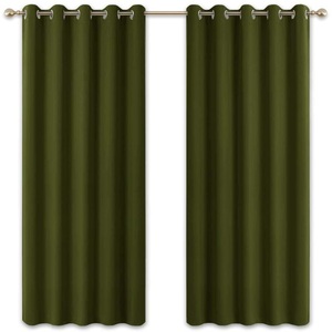 Commercio all'ingrosso personalizzato 42 pollici termoisolante in Grommet oscuramento camera oscurante <span class=keywords><strong>tende</strong></span> e mantovane di colore nero - Product Image 2