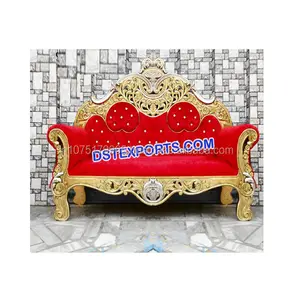 Latest Design Wedding King Queen Sofa Royal Look Designer Wedding Couch Indian Wedding Furniture