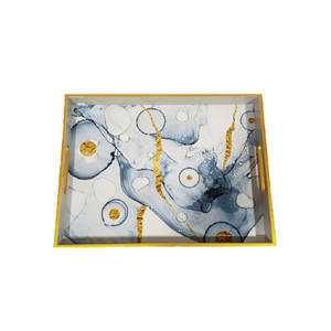 Venta al por mayor bandeja de servicio de ratán hecha en Vietnam con pintura de laca producto de alta calidad - Product Image 3