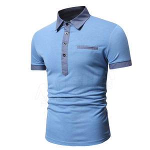 Camiseta holgada para hombre, Polo de Color sólido, diseño nuevo, venta al por mayor - Product Image 2