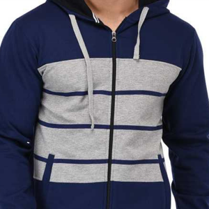 Nouveautés Smooth Color Block Polyester Soft Tech Fleece Poignets Design Hommes Gym Hoodies - Product Image 2