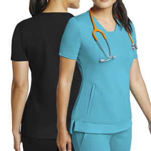 Uniforme médical personnalisé de haute qualité, uniformes de gommage, en Spandex et extensible, à la mode, uniformes pour soins médicaux - Product Image 5