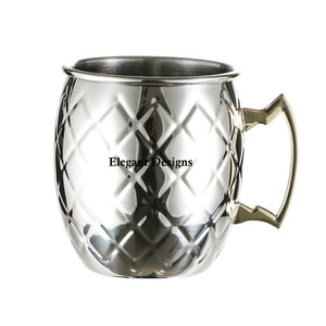 Mule en cuivre de Moscou, mug classique indien élégant fait à la main en cuivre, mug à bière de qualité supérieure décoratif en cuivre - Product Image 3