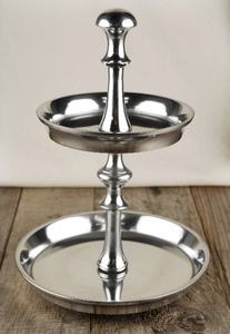 Hai Tier Bạc Hoàn Thiện Tròn Hình Dạng Kim Loại Bánh Máy Chủ Đứng Được Sử Dụng Trong Sinh Nhật Bên Lễ Kỷ Niệm Tốt Nhất Người Bán - Product Image 6