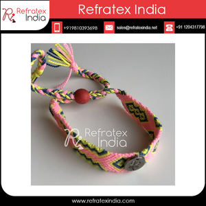 Pulsera de mano de macramé de algodón, joyería de lujo - Product Image 3