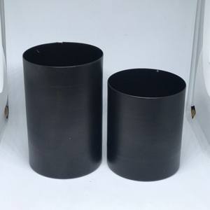 Juego de 2 portavelas de hierro y Metal, nuevo diseño, plateado, con recubrimiento de polvo mate, tarros de vela, gran oferta - Product Image 4