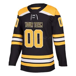 Top bán đảo Vịt Vàng hiệp sĩ throwback đầy màu sắc Băng quốc tế đội hockey Jerseys với các tùy chọn thiết kế tiên tiến