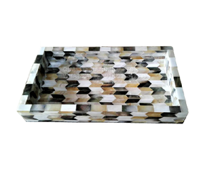 Bandeja Decorativa de Nácar Negro al por Mayor, 30x20cm, Artesanía de Calidad Certificada EPCH, para Uso en Hoteles y Restaurantes de India - Product Image 4
