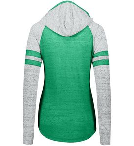Alta calidad mujer 100% algodón Otoño Invierno sudadera gruesa con capucha de gran tamaño Crop Hoodie frente personalizado impreso de punto Suelto - Product Image 5