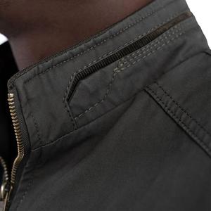 Blouson aviateur imperméable à col montant en toile personnalisé pour hommes automne hiver vente en gros avec logo personnalisé - Product Image 5
