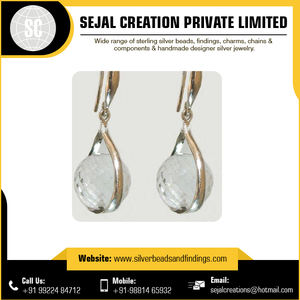 Exportador a granel, pendiente de Plata de Ley 925 con piedras preciosas, colgante romántico para mujer, pendiente de moda, joyería chapada en plata de ley 925, venta al por mayor - Product Image 5