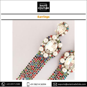 Bijoux de mode de belle conception brodés à la main de marque personnalisée avec glands multicolores boucles d'oreilles faites à la main pour les femmes au prix de gros - Product Image 5
