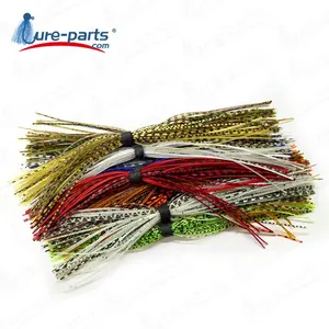 13cm Barred Color Baitfishi Silicone Skirts Legs Pearl Flake DIY Spinner Bait Squid Rubber Thread Fly Tying Materials