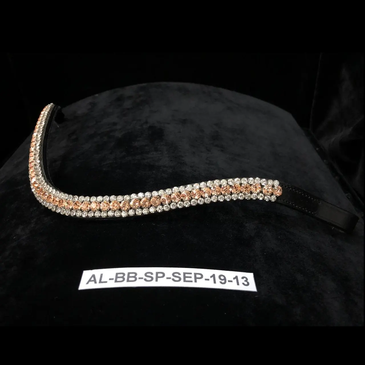 Frontriemen Rhinestone Crystal Bling Paard Frontriemen Gemaakt Op Echt Leer