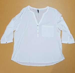 Chemisier à manches longues en coton tricoté à motif floral pour femme, coupe classique, col en V, marque originale, stock Bangladesh - Product Image 4