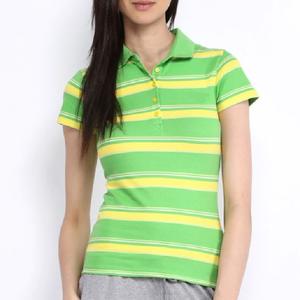 Haute qualité femmes court formel été pour Polo T-Shirt personnalisé 100% coton séchage rapide respirant rayé Design nouveau tricoté - Product Image 3