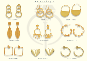 Gold Plated Chain Earring 925 <b>Sterling</b> <b>Silver</b> Chandelier Chain Earrings Handmade Fashion Jewelry Wholesale Supplier BY CDP. - Product Image 4