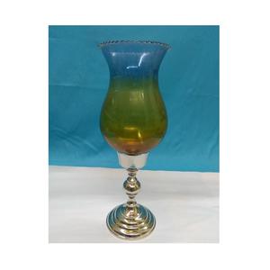 Bougeoir Hurricane en Aluminium moulé avec cheminée en verre, poli miroir, décoration de la maison, nickel argenté, Logo élégant fait à la main - Product Image 2