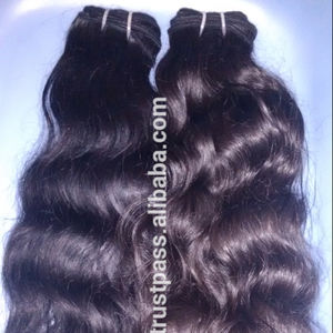 Venta caliente 100% Virgen Raw Indian Hair RAW Onda natural Extensiones de cabello humano de lujo Vendedores de cabello Indio de alta calidad - Product Image 1