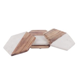Sous-verres en bois et en marbre pour restaurant à usage domestique Tasse Thé Café Vin Assiette Sous-verres Boissons meilleure vente - Product Image 2