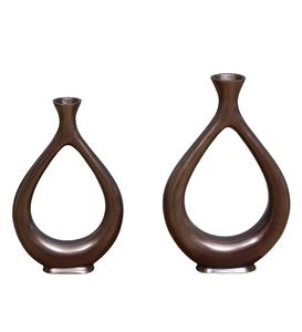 <b>Copper</b> Heart Shaped Aluminium <b>Vase</b> Usage Home Decoration Indoor and Outdoor Made in India High Quality Bulk Quantity Modern - Product Image 1