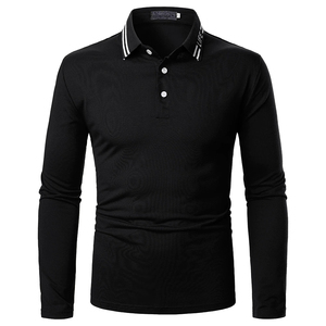 เสื้อคอเต่าผ้าฝ้าย100% สำหรับผู้ชายเสื้อถักแบบเข้ารูปปกติปักโลโก้ได้ตามต้องการเป็นมิตรกับสิ่งแวดล้อม - Product Image 6