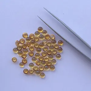 4mm Natural Citrine Smooth Round Loose Calibrated Cabochons Gemstone Supplier Online Alibaba India 2024 Bulk Deal at Wholesale