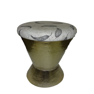 Table basse d'appoint pour canapé, meuble de chevet, en métal, finition or et demi-noir, moderne - Product Image 5