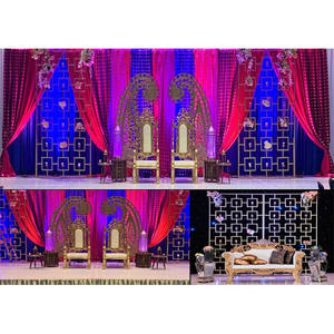 ฉากหลังงานแต่งงานแบบโลหะติดผนัง ดีไซน์เพชรทันสมัย สวยงามที่สุดจากสหรัฐอเมริกา สำหรับตกแต่งเวทีงานแต่งงาน - Product Image 1