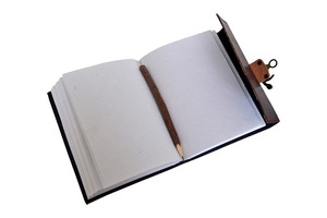 Travel Diary with Handmade Paper - Spooky Eyes & Face Retro Antique Look Personal Journal in Brown Best Gift Ideas - Product Image 5