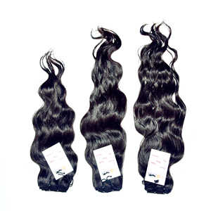 Mechones de cabello humano vietnamita, pelo Natural ondulado y liso, súper doble, sin procesar - Product Image 1