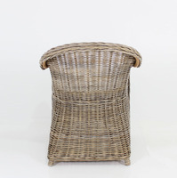 Fauteuil de loisirs moderne en rotin Kubu naturel de Surabaya avec housse amovible pour salon et salle à manger