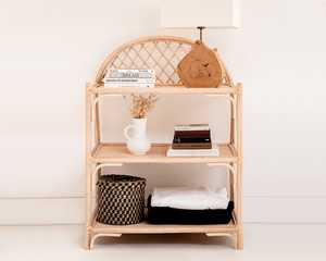 Estante de Ratán Natural de 3 Niveles de Alta Calidad de Vietnam, Estante de Piso de Mimbre y Ratán al por Mayor, Desmontable / Marca SISU / RFS-005 - Product Image 5