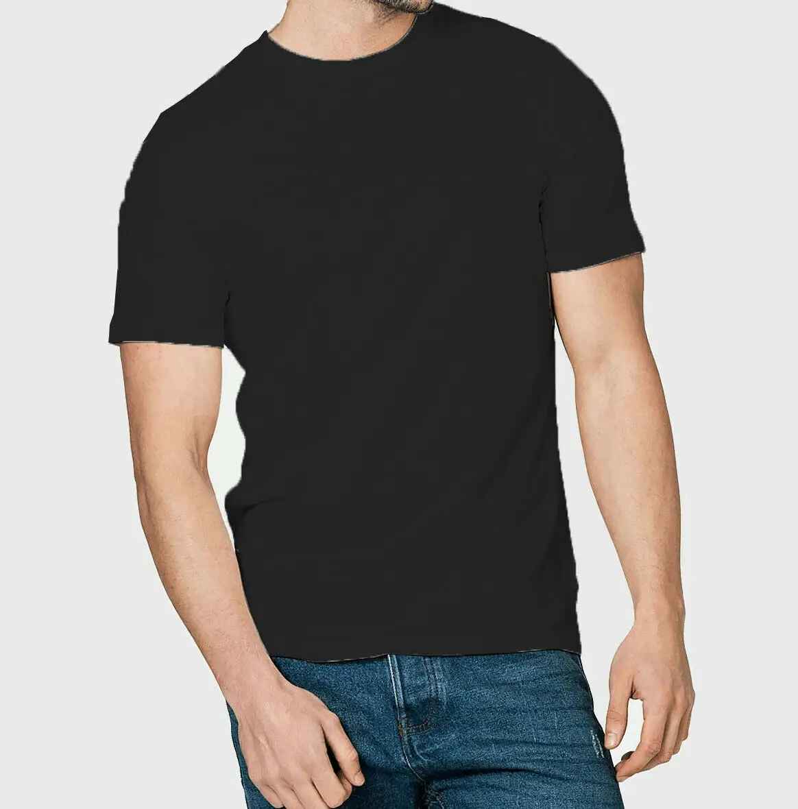 2021 verão T camisas de algodão dos homens 2021 o pescoço estiramento sólidos slim fit tshirts <span class=keywords><strong>simples</strong></span>
