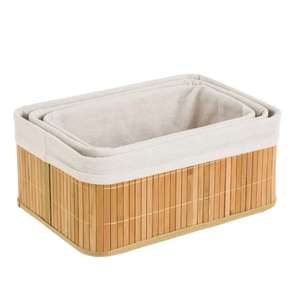 ECO-friendly Set of 3 <b>Bamboo</b> Storage Boxes/ Handwoven Storage <b>Basket</b>/ <b>Bamboo</b> Storage <b>Basket</b> From Vietnam - Product Image 2
