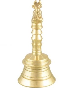 Campana de latón puro hecha a mano para decoración del hogar, campana de Pooja hecha a mano de calidad prémium para decoración de templo y latón - Product Image 1
