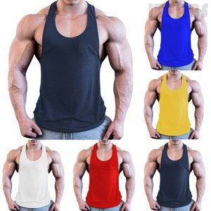 Wholesale Custom Cotton <b>Stringer</b> Gym <b>Vest</b> Fitness Singlet Workout Muscle Bodybuilding <b>Mens</b> Tank Top SMART FABRIC Waterproof - Product Image 2