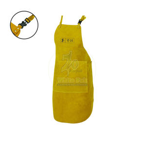 Vêtements de sécurité pour barbier de cuisine personnalisés du fabricant White Pak Tabliers de soudage antistatiques imperméables en cuir fendu - Product Image 6