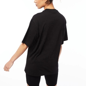 Camisetas informales para mujer, camisetas de diseño para mujer, venta al por mayor, camisetas con estampado de logotipo, nuevo tejido, cuello redondo, algodón, Spandex, teñido liso - Product Image 4