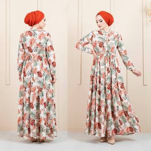 新シーズン女性用控えめなイスラムビスコースAbaya Kaftanチュニック着物ヒジャーブドバイアラブイスラム教徒ファッショントルコ品質ヒジャーブ
