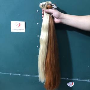 ผมต่อเวียดนามแท้แบบ Remy Skin Weft สี Piano 100% ผมมนุษย์ ขายส่ง - Product Image 1
