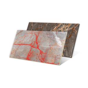 Carreaux de porcelaine de décoration extérieure vitrifiés émaillés entièrement polis d'aspect de marbre naturel 600x1200mm pour la maison luxueuse. - Product Image 2