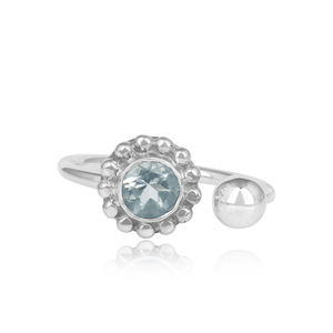 Anillo oxidado de plata esterlina de amatista verde de diseño Floral para mujer, proveedor de joyería, Colección clásica - Product Image 2