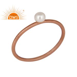 Anneaux en pierres précieuses carrées pour femme, perles naturelles, couleur Rose, plaqué or, argent Sterling, fabrication de bijoux - Product Image 1