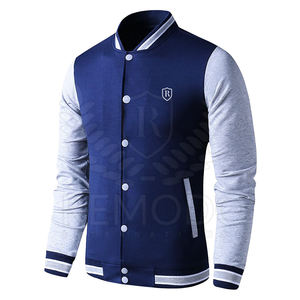 Chaqueta de béisbol con letras personalizadas para hombre y mujer, chaqueta de béisbol con letras personalizadas, Unisex, venta al por mayor - Product Image 2
