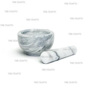 Mortero de mármol de forma redonda de la más alta calidad con herramientas de hierbas de especias de mortero para utensilios de cocina Imam Dasta a precios razonables - Product Image 1